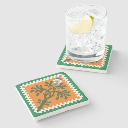 コントラダデッラセルバ（森）パリオディシエナ ストーンコースター (横)