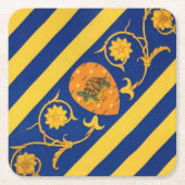 コントラダデッラタルトゥカ（亀）パリオ・ディ・シエナ スクエアペーパーコースター (正面)