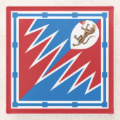 コントラダデッラパンテラ（パンサー）パリオ・ディ・シエナ ガラスコースター (正面)