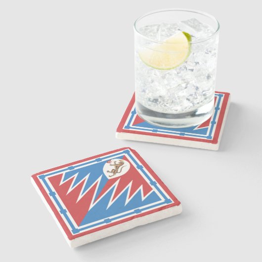 コントラダデッラパンテラ（パンサー）パリオ・ディ・シエナ ストーンコースター (横)