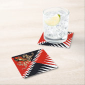 コントラダプリオラデッラシヴェッタ（フクロウ）パリオディシエナ スクエアペーパーコースター (インサイチュ)