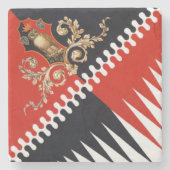 コントラダプリオラデッラシヴェッタ（フクロウ）パリオディシエナ ストーンコースター (正面)