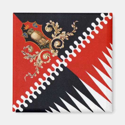 コントラダプリオラデッラシヴェッタ(フクロウ)パリオディシエナ マグネット (正面)