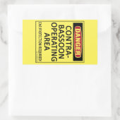 コントラバサーン動作領域長方形シール 長方形シール (バッグ)