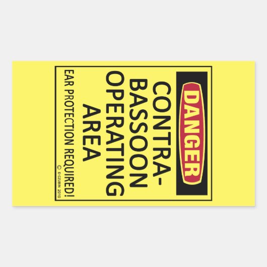 コントラバサーン動作領域長方形シール 長方形シール (正面)