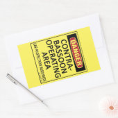 コントラバサーン動作領域長方形シール 長方形シール (封筒)