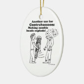 コントラバスがゾンビを爆発 セラミックオーナメント (左)