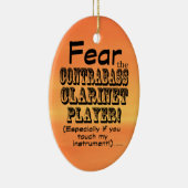 コントラバスのクラリネットプレーヤーを恐れる セラミックオーナメント (右)