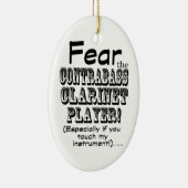 コントラバスのクラリネットプレーヤーを恐れる セラミックオーナメント (右)