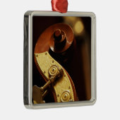 コントラバスのヘッドストック2 メタルオーナメント (右)