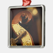 コントラバスのヘッドストック2 メタルオーナメント (左)