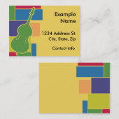 コントラバスのColorblocksのプロフィールカード 名刺 (正面/裏面)