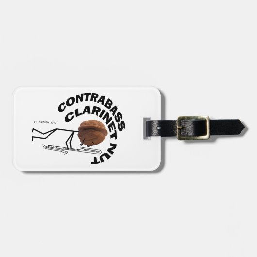 コントラバスクラリネットナット ラゲッジタグ (正面横)