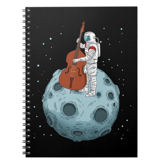 コントラバスジャズミュージックアップライトバスダブルベース ノートブック (正面)