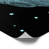 コントラバスジャズミュージックアップライトバスダブルベース ポスター (角)