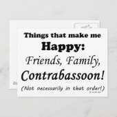コントラバスーンは私を幸福にする ポストカード (正面/裏面)