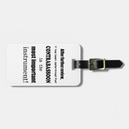 コントラバスーン最重要楽器 ラゲッジタグ