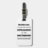コントラバスーン最重要楽器 ラゲッジタグ (正面縦)
