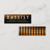 コントラバス奏者のオレンジのメートル スキニー名刺 (正面/裏面)