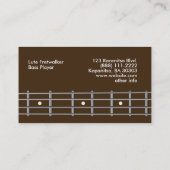 コントラバス奏者の名刺のテンプレートのベースギターの首 名刺 (裏面)