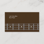 コントラバス奏者の名刺のテンプレートのベースギターの首 名刺 (正面)