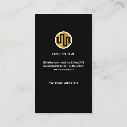 コントラバス奏者の黒くエレガントなギターのミュージシャン 名刺 (裏面)