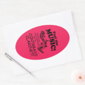 コントラバス感じクラリネット音楽オーバルシール 楕円形シール (封筒)