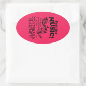 コントラバス感じクラリネット音楽オーバルシール 楕円形シール (バッグ)