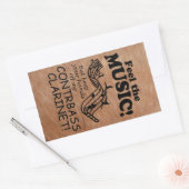 コントラバス感じクラリネットThe Music Rectangular Sti 長方形シール (封筒)