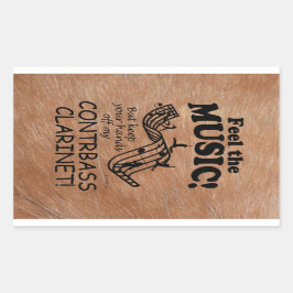 コントラバス感じクラリネットThe Music Rectangular Sti 長方形シール