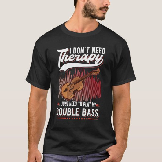 コントラバス療法 コントラバス奏者 Tシャツ (正面)
