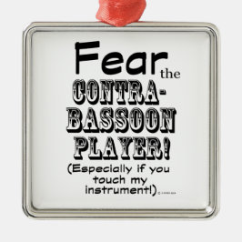 コントラバス選手を恐れる メタルオーナメント