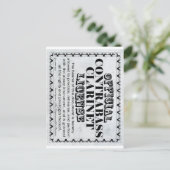 コントラバス・クラリネットのライセンス ポストカード (スタンド正面)