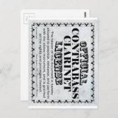 コントラバス・クラリネットのライセンス ポストカード (正面/裏面)