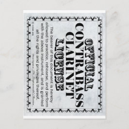 コントラバス・クラリネットのライセンス ポストカード