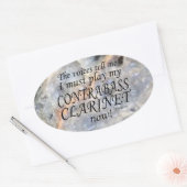 コントラバス・クラリネットの声はオーバル遊・ススティックに要求する 楕円形シール (封筒)