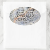 コントラバス・クラリネットの声はオーバル遊・ススティックに要求する 楕円形シール (バッグ)