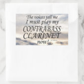コントラバス・クラリネットの声は再遊語する 長方形シール (バッグ)