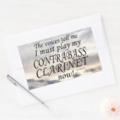 コントラバス・クラリネットの声は再遊語する 長方形シール (封筒)