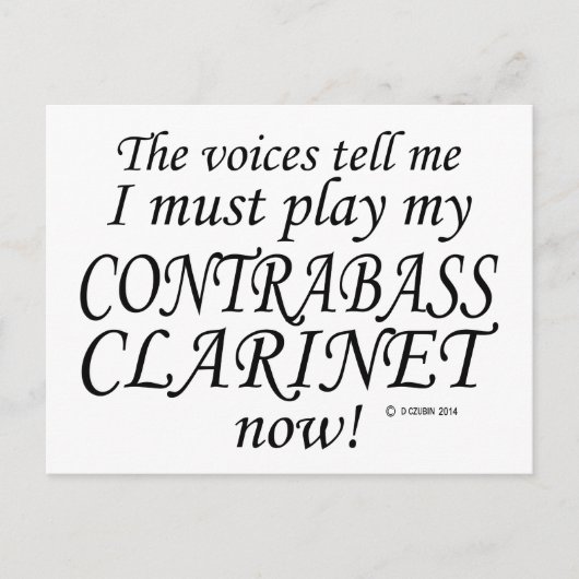 コントラバス・クラリネットの声遊は ポストカード (正面)