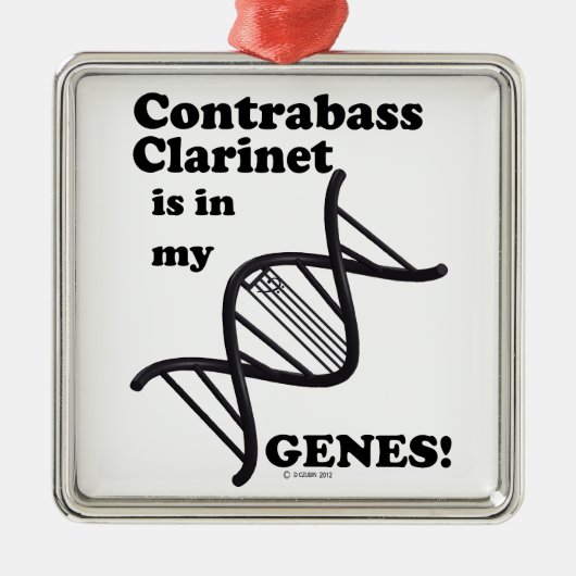 コントラバス・クラリネットは私の遺伝子にある メタルオーナメント (正面)