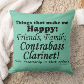 コントラバス・クラリネットは私を幸せにする クッション (ブランケット)