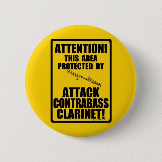 コントラバス・クラリネットを攻撃 缶バッジ (正面)