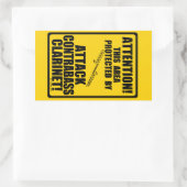 コントラバス・クラリネットを攻撃 長方形シール (バッグ)