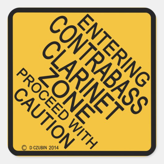 コントラバス・クラリネット・ゾーンへの入力 スクエアシール (正面)