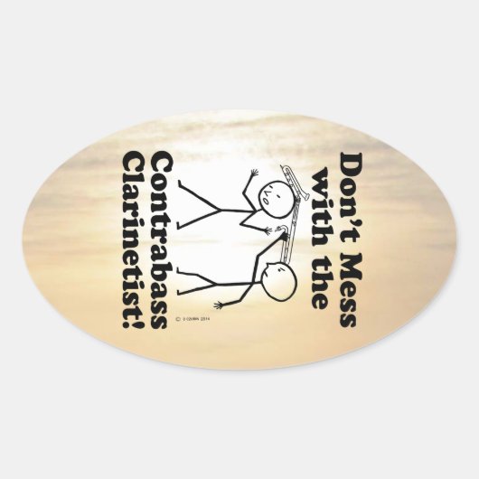 コントラバスClarinetis Oval Stiで混乱してはいけない 楕円形シール (正面)