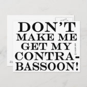 コントラバソンを取り出さないで ポストカード (正面/裏面)