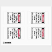 コントラバソン運転区 長方形シール (シート)