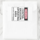 コントラバソン運転区 長方形シール (バッグ)