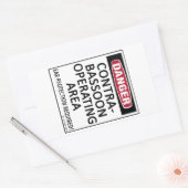 コントラバソン運転区 長方形シール (封筒)